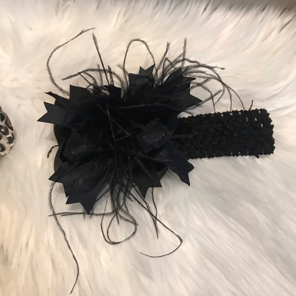 Leopard Satin romper plus over the top hair bow suitable for a child 18-24 month - Picture 5 of 5